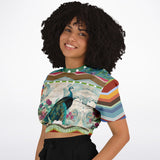 Green Peacock Cropped Sweater Cropped Sweater - Thathoodyshop