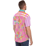 Pink Passion S/S Button Down Shirt Short Sleeve Button Down Shirt - AOP - Thathoodyshop