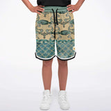 Bon Voyage Basketball Shorts Basketball Short Rib - AOP - Thathoodyshop