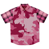 Art of War S/S Camo Button Down Shirt Short Sleeve Button Down Shirt - AOP - Thathoodyshop