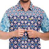 Sugar & Spice S/S Button Down Shirt Short Sleeve Button Down Shirt - AOP - Thathoodyshop