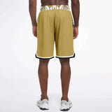 Brown Amarillo Basketball Shorts Basketball Short Rib - AOP - Thathoodyshop
