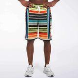 Tequila Sunrise Striped Basketball Shorts Basketball Shorts - Thathoodyshop