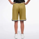 Brown Amarillo Basketball Shorts Basketball Short Rib - AOP - Thathoodyshop