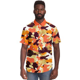 Me So Leopard S/S Button Down Shirt Short Sleeve Button Down Shirt - AOP - Thathoodyshop