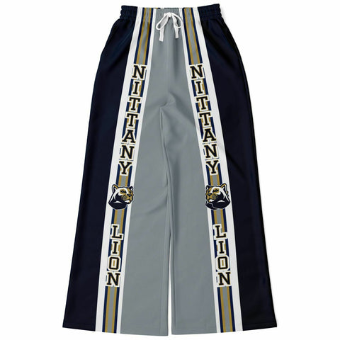Nittany Blue and Grey Fleece Flare Leg Joggers Bellbottoms - Thathoodyshop