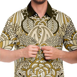Brown Amarillo S/S Button Down Shirt Short Sleeve Button Down Shirt - AOP - Thathoodyshop