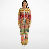Yogananda Floral Patchwork Unisex Fleece Romper Fleece Romper - Thathoodyshop