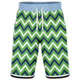 Green Par 4 Basketball Shorts Basketball Short Rib - AOP - Thathoodyshop