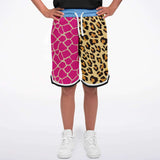 Santorini Leopard Basketball Shorts Basketball Short Rib - AOP - Thathoodyshop