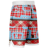 Red Pacific Palisades Plaid Basketball Shorts Basketball Shorts - Thathoodyshop