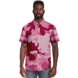 Art of War S/S Camo Button Down Shirt Short Sleeve Button Down Shirt - AOP - Thathoodyshop