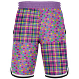 Mercury Retrograde Polka Plaid Basketball Shorts Basketball Shorts - Thathoodyshop