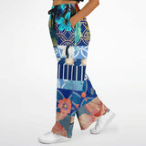 Blue Andalusian Patchwork Stretchy Phat Bellbottoms Bellbottoms - Thathoodyshop