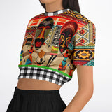 Africa Bombastic Cropped Sweater Cropped Short Sleeve Sweater - Thathoodyshop