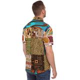 Mother Lode African Print Button Down Shirt Short Sleeve Button Down Shirt - Thathoodyshop