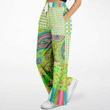 Green Anjou Pear SW Patchwork Bellbottoms Flare Leg Pants - Thathoodyshop
