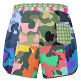 THS Snake Bite Camo Patchwork Running Shorts Running Shorts - Thathoodyshop