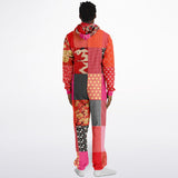 Tokyo Nights Asian Floral Patchwork Unisex Romper Jumpsuit - Thathoodyshop