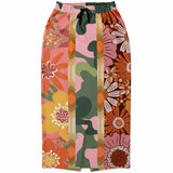 Yogananda Stripe Floral Patchwork Eco-Poly Long Pocket Skirt Long Pocket Skirt - Thathoodyshop