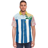 Lemony-Fresh S/S Button Down Shirt Short Sleeve Button Down Shirt - AOP - Thathoodyshop