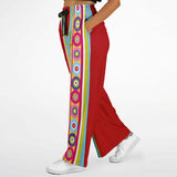 Red Calypso Striped Stretchy Phat Bellbottoms Wide Leg Pants - Thathoodyshop