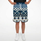Blueberry Hill Plaid Patchwork Basketball Shorts Basketball Shorts - Thathoodyshop
