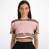 Pink Geo Zebra Cropped Sweater Cropped Short Sleeve Sweater - Thathoodyshop