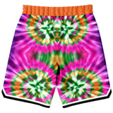 Orange Starburst Basketball Shorts Basketball Short Rib - AOP - Thathoodyshop