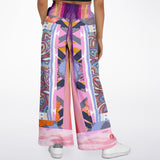 Bahama Mama Drama Pink Patchwork Stretchy Phat Bellbottoms Flare Joggers - Thathoodyshop
