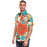 My Geo Life S/S Button Down Shirt Short Sleeve Button Down Shirt - AOP - Thathoodyshop