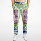 Kaleido-Scape Purple Plaid Cargo Sweats Cargo Sweatpants - Thathoodyshop