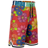 Blossom Hill Basketball Shorts Basketball Short Rib - AOP - Thathoodyshop