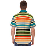 Dance Steps Striped Short Sleeve Button Down Shirt Short Sleeve Button Down Shirt - Thathoodyshop