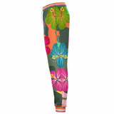 Orange Hawaiian Camo Fleece Joggers Fashion Jogger - AOP - Thathoodyshop