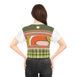 Turtle Splash Crop Tee Crop Top - Thathoodyshop