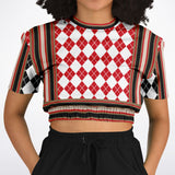 Argyle Me This Cropped Sweater Crop Top - Thathoodyshop