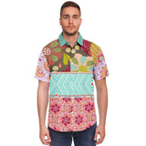 Summer of Love S/S Button Down Shirt Short Sleeve Button Down Shirt - AOP - Thathoodyshop