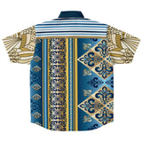Blue Royale S/S Button Down Shirt Short Sleeve Button Down Shirt - AOP - Thathoodyshop