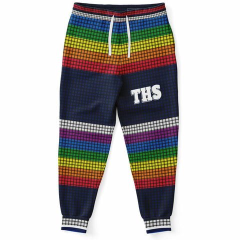 Royal Navy Rainbow Stripe Fleece Joggers Joggers - Thathoodyshop
