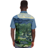 Midnight Moon S/S Button Down Shirt Short Sleeve Button Down Shirt - AOP - Thathoodyshop