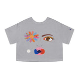 Floral Visage Cropped T-Shirt Crop T-Shirt - Thathoodyshop