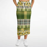 Rolling Green Plaid Pocket Maxi Skirt Long Pocket Skirt - Thathoodyshop