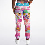 Bahama Mama Pink Floral Patchwork Unisex Cargo Sweats Cargo Pants - Thathoodyshop