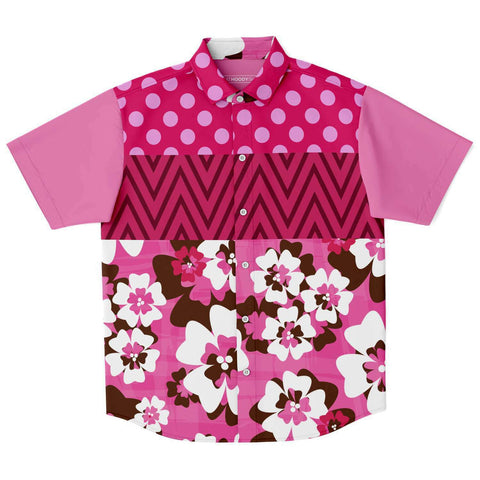Shangri-La S/S Button Down Shirt Short Sleeve Button Down Shirt - AOP - Thathoodyshop