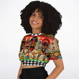 Africa Bombastic Cropped Sweater Cropped Short Sleeve Sweater - Thathoodyshop