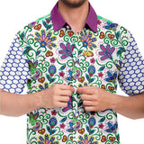 Purple Majesty S/S Button Down Shirt Short Sleeve Button Down Shirt - AOP - Thathoodyshop