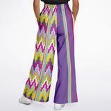 Groovy Purple Calypso Stretchy Phat Bellbottoms Flare Joggers - Thathoodyshop