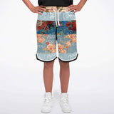 Blue Cabbage Basketball Shorts Basketball Short Rib - AOP - Thathoodyshop