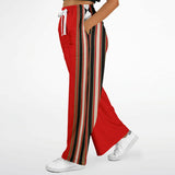 Gold Line Red Flare Leg Joggers Athletic Flare Jogger - AOP - Thathoodyshop
